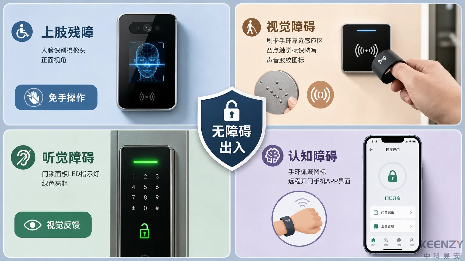 不同残障类型的联网门锁无障碍适配方案
