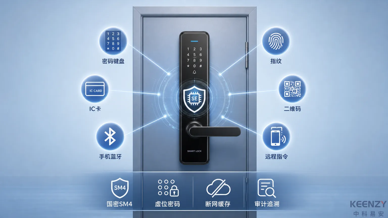 长租公寓联网门锁多种开锁方式与安全体系