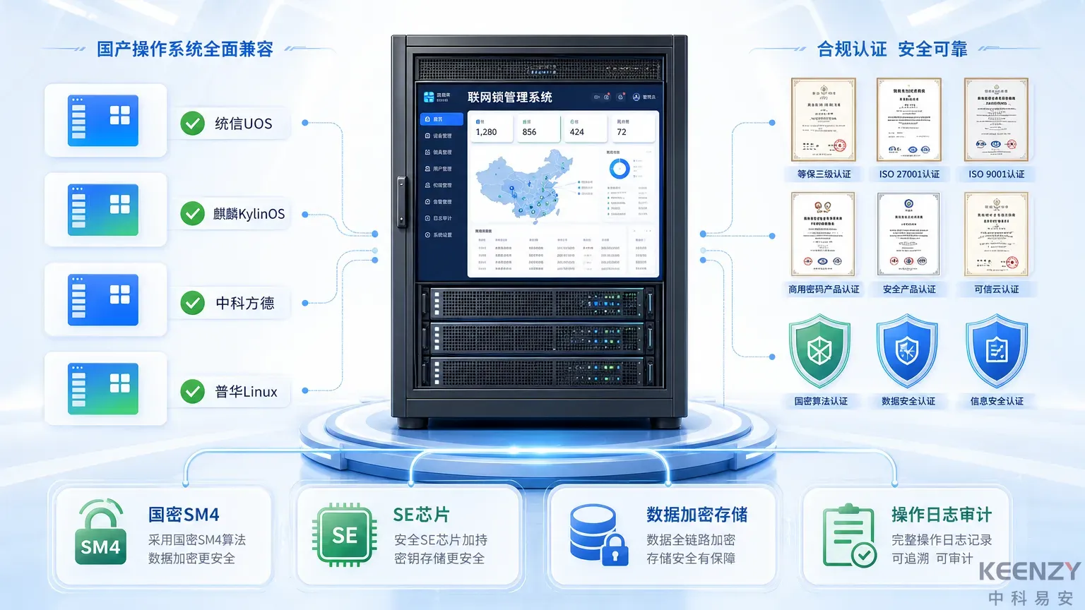智慧校园联网门锁信创适配与安全合规全景图