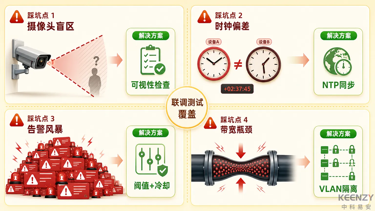 门锁监控联动实施踩坑与解决方案要点图